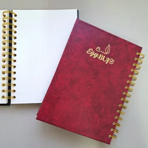 نوت بوك A5 منقط سلك مزدوج نبيتي 120 ورقة كريمي 110جم | 15×21 سم | Egy Bujo