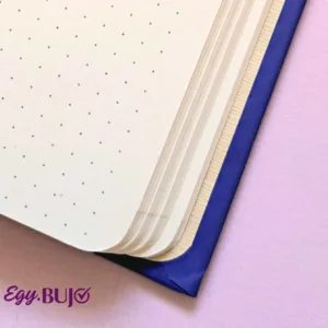 نوت بوك A5 منقط هارد كوفر مع ريشتة سوداء، 120 ورقة كريمي طبقة حماية للبوليت جورنال من Egy Bujo