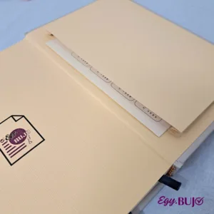 نوت بوك A5 منقط هارد كوفر مع ريشتة سوداء، 120 ورقة كريمي طبقة حماية للبوليت جورنال من Egy Bujo