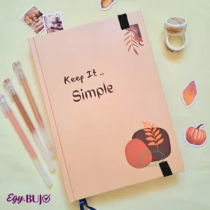 نوت بوك B5 منقط هارد كوفر بيج 17×24 سم مع تقفيل 180°، 2 فاصل ستان، جيب داخلي كبير، زوايا دائرية، أستك خارجي، 120 ورقة كريمي 110جم من Egy Bujo